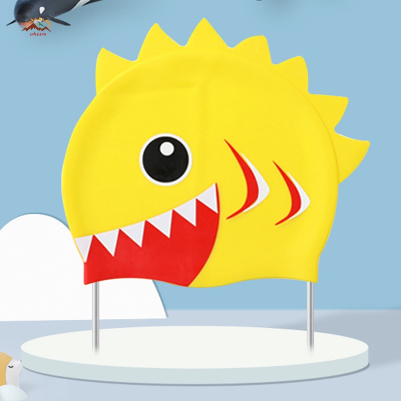 Mũ Bơi Silicon 3D Chống Nước/Chống Nắng Hình Hoạt Hình Dễ Thương Cho Bé