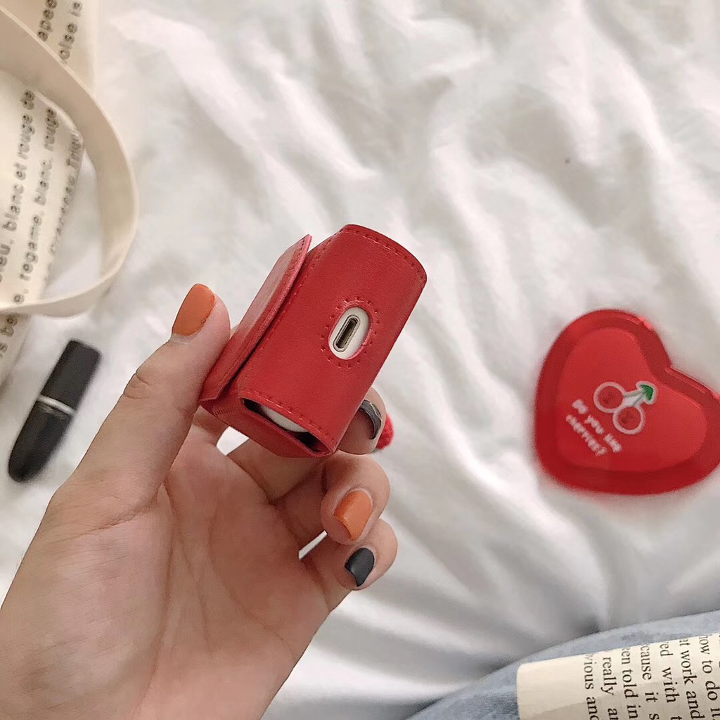 Túi đựng tai nghe Airpod nhỏ xinh Red Bag Design Casing AirPods Case Soft For AirPods 1 and AirPods 2