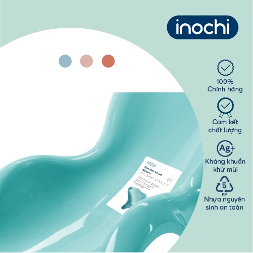 Tựa tắm trẻ em Inochi - Notoro màu Cam hồng/Xanh ngọc/Xanh sữa