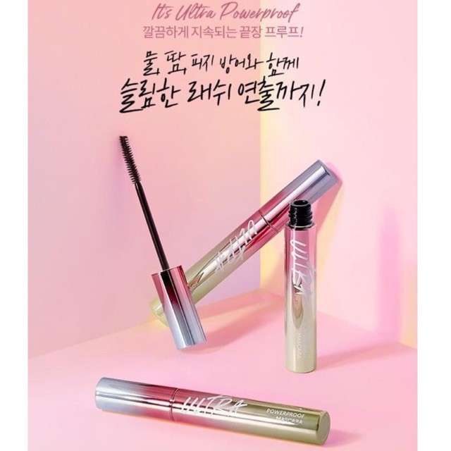 (Mẫu mới) CHẢI MI CHỐNG TRÔI MISSHA ULTRA POWERPROOF MASCARA CURLING & SLIM