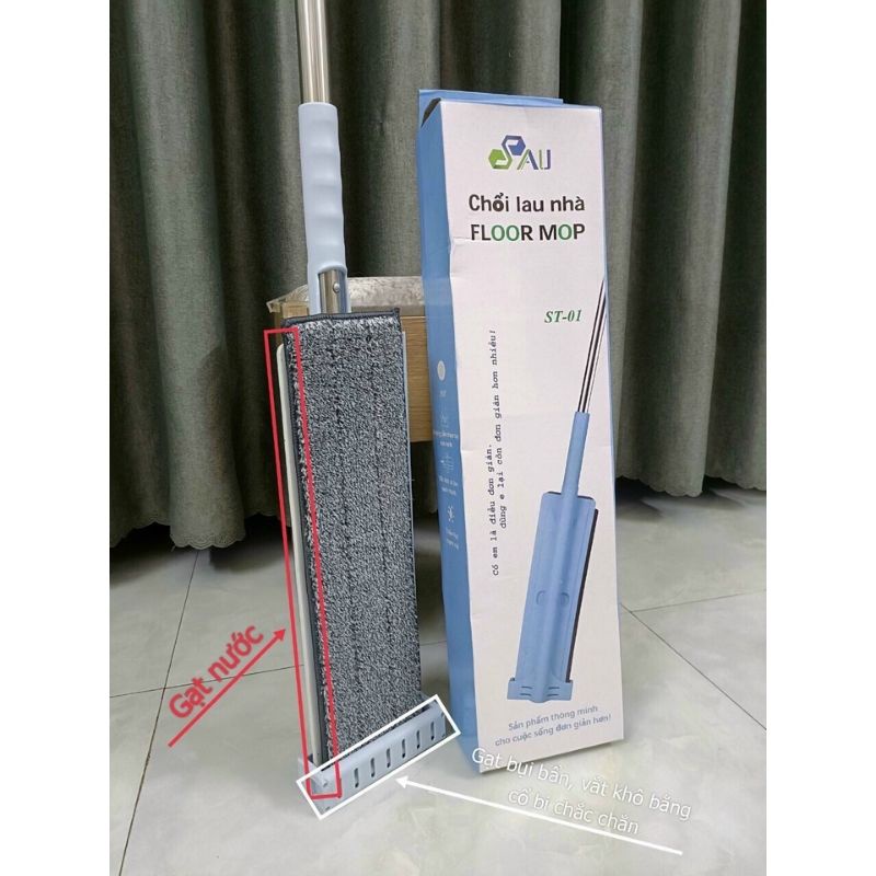 Chổi Lau Nhà Xoay 360 Độ Tự Vắt Sẵn 2 Bông Lau HÀNG XỊN SÒ FLOOR MOP