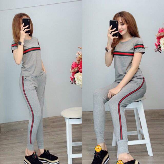 Đồ bộ nữ vải cotton Thiêu sọc áo quần mềm mại thoáng mát không xù không chùn | BigBuy360 - bigbuy360.vn