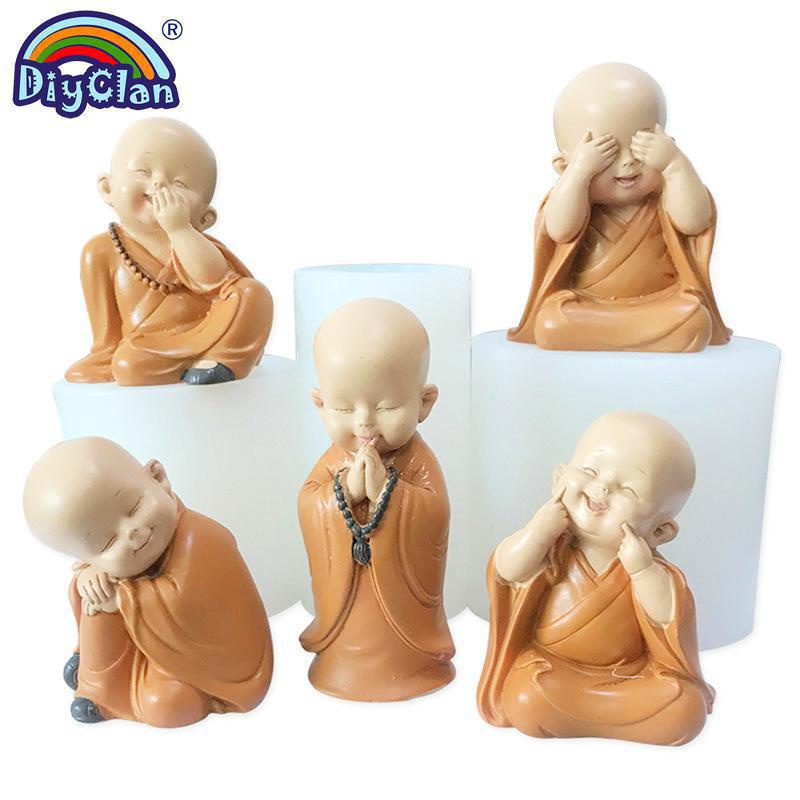 Khuôn Silicone Tạo Hình Tượng Phật Trung Hoa Cổ Điển Trang Trí Nhà Cửa/Văn Phòng