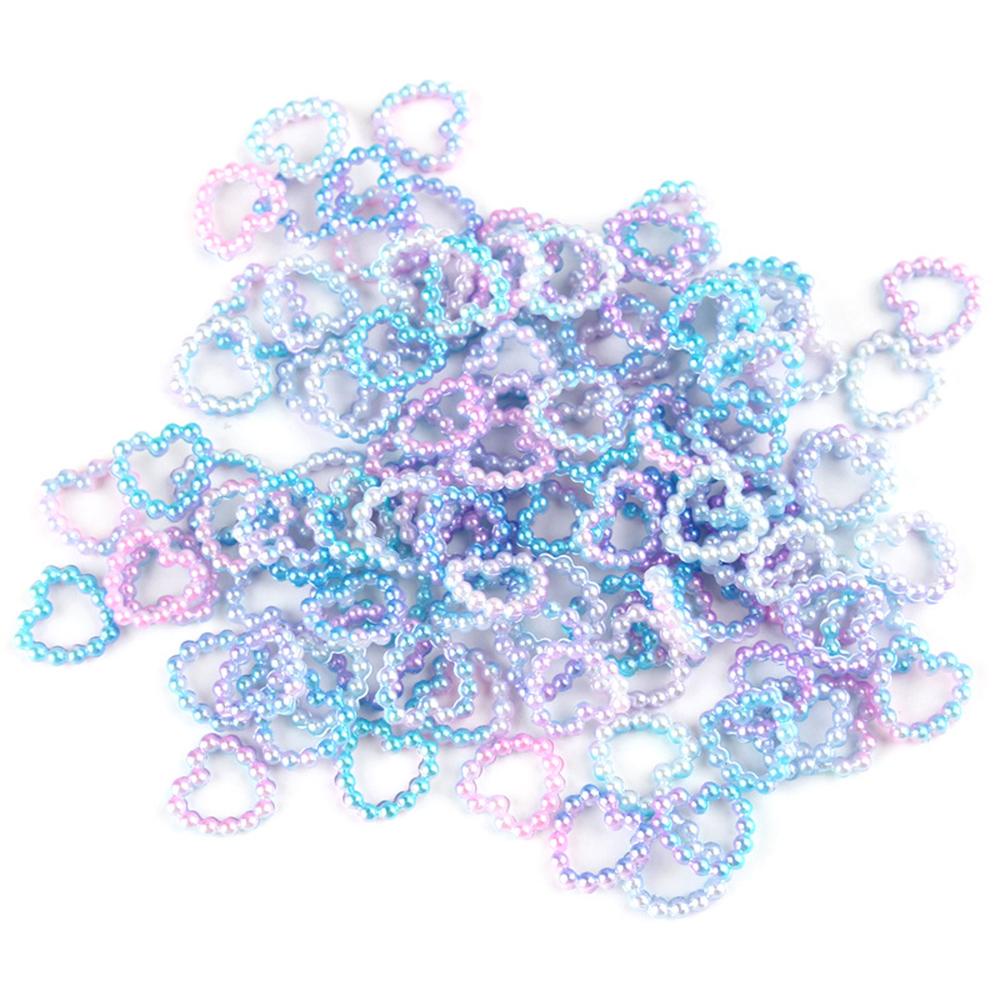 Ốp Lưng Phẳng In Hình Trái Tim DYRUIDOJ|Phụ Kiện Trang Trí Móng / Điện Thoại Màu Gradient Xinh Xắn