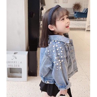 Áo khoác bò đính hạt cực phong cách cho bé gái V51, quần áo cho bé Namkidshop
