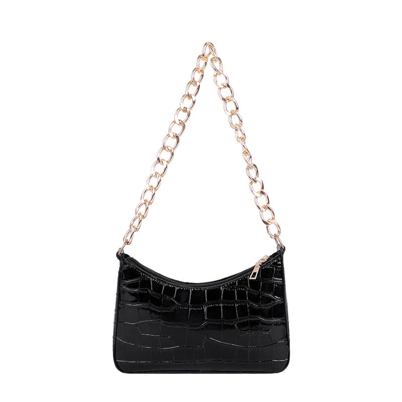Túi đeo vai họa tiết da cá sấu thời trang mùa thu cho nữ 2021