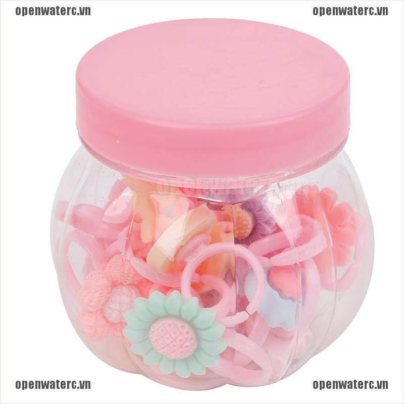 Hộp 20 Nhẫn resin Thiết Kế Các Loại Cho Bé Gái