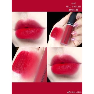 Son kem mac power kiss liquid - màu 987 smash