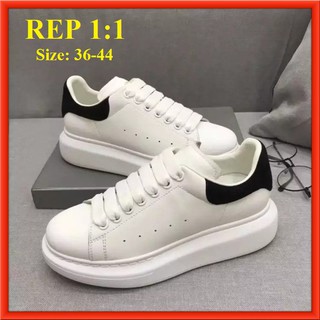 Giày MCQ Nam Nữ [FULL HỘP + BILL] độn đế 3cm gót đen size 36-44