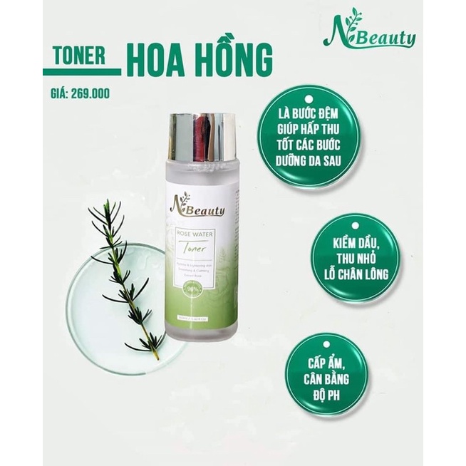 Toner hoa hồng N. beauty