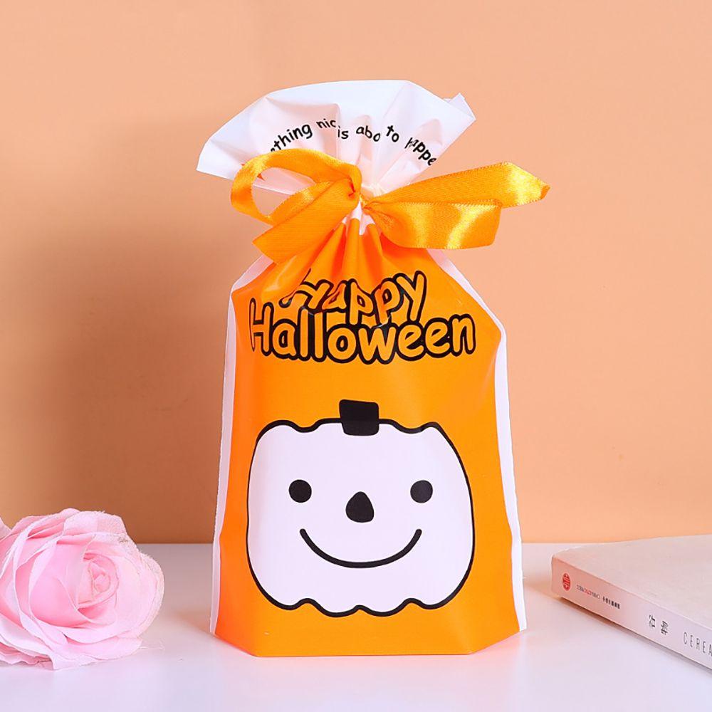CHOOKEY 50 Túi Đựng Kẹo Halloween Hình Bí Ngô