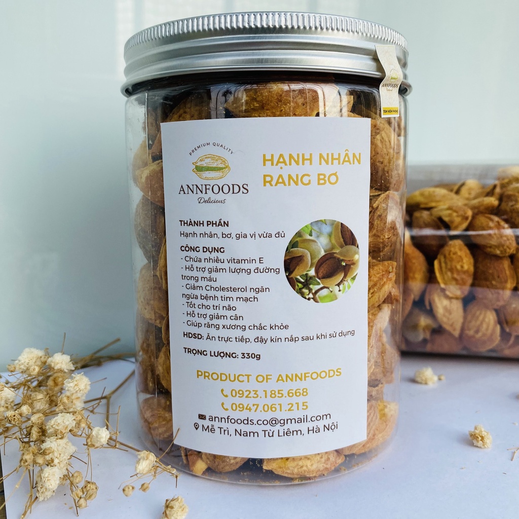 Hạt Hạnh Nhân Rang Bơ Hạt Hạnh Nhân Nguyên Vị Thơm Giòn, Giảm Cân, Ăn Kiêng – Annfoods