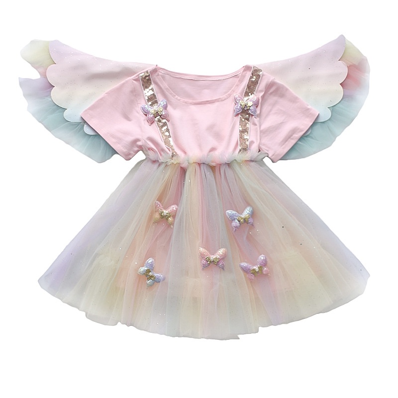 ♥Cfs♥ Đầm Hóa Trang Công Chúa Hình Cánh Bướm Phong Cách Hàn Quốc Mẫu Mới 2022 Dành Cho Bé Gái