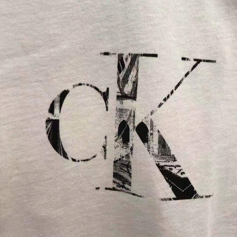 Áo Thun cotton Tay Ngắn Cổ Tròn In Chữ logo Calvin Klein Trẻ Trung Hợp Thời Trang Cho Nam