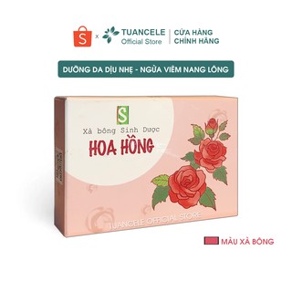 Xà Bông Sinh Dược Hoa Hồng Handmade Sử Dụng Da Viêm Nang Lông 100gram