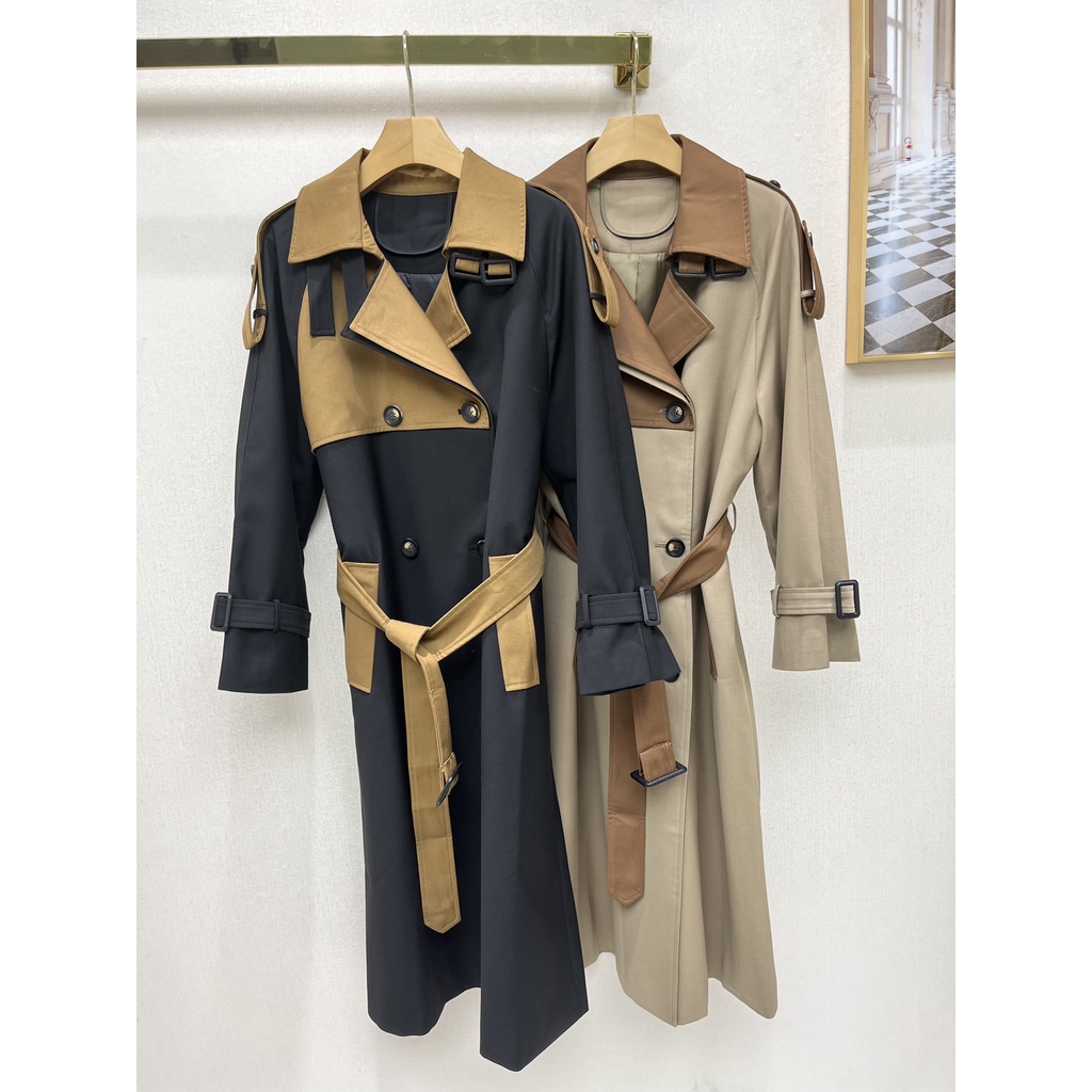 Áo khoác blazer nữ dáng dài thời trang cao cấp Burberry BBR phong cách sang trọng