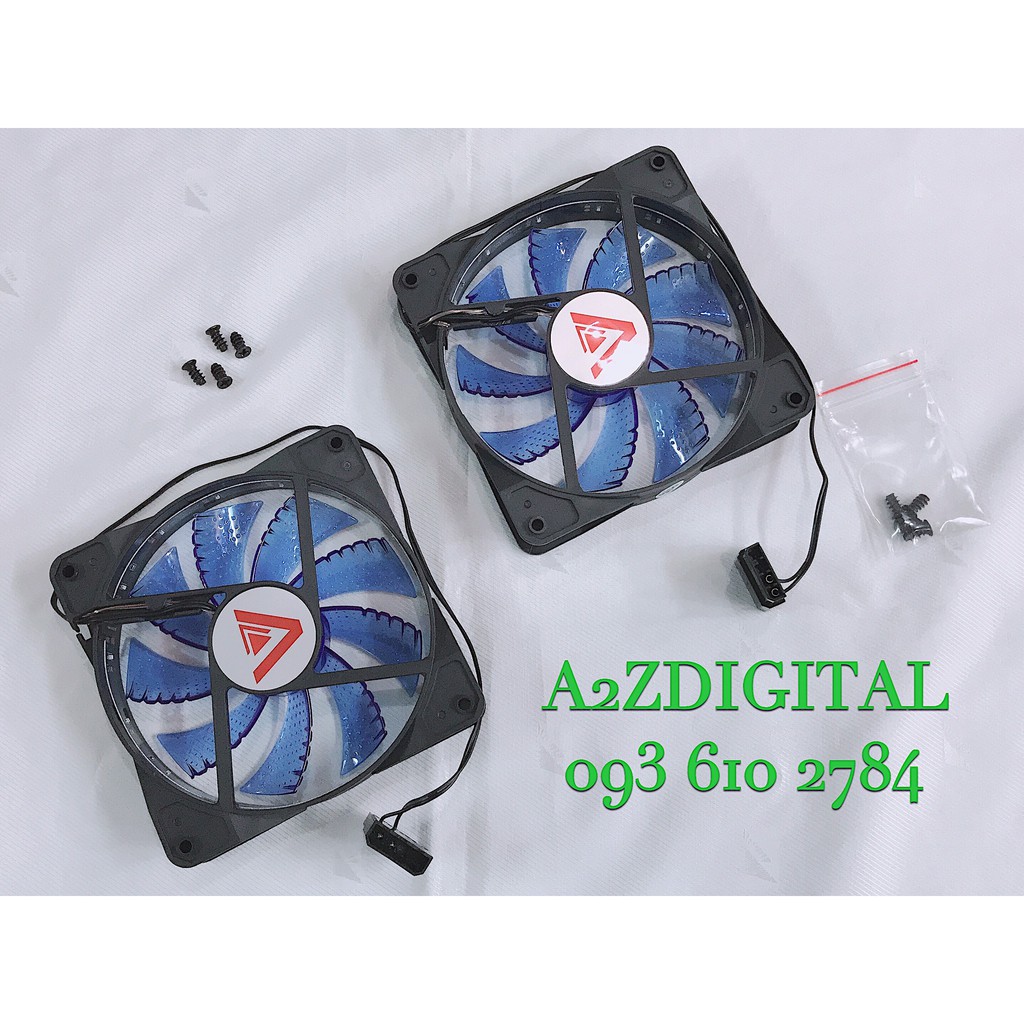 FAN CASE ĐƯỜNG KÍNH 12cm CÓ LED - 15 ĐÈN MÀU XANH / ĐỎ VSP33L5C