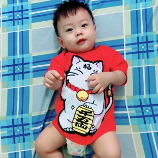 Áo mèo thần tài bé trai