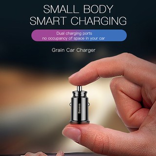Sạc xe hơi 2 cổng baseus grain 3.1a chính hãng hàng chuẩn