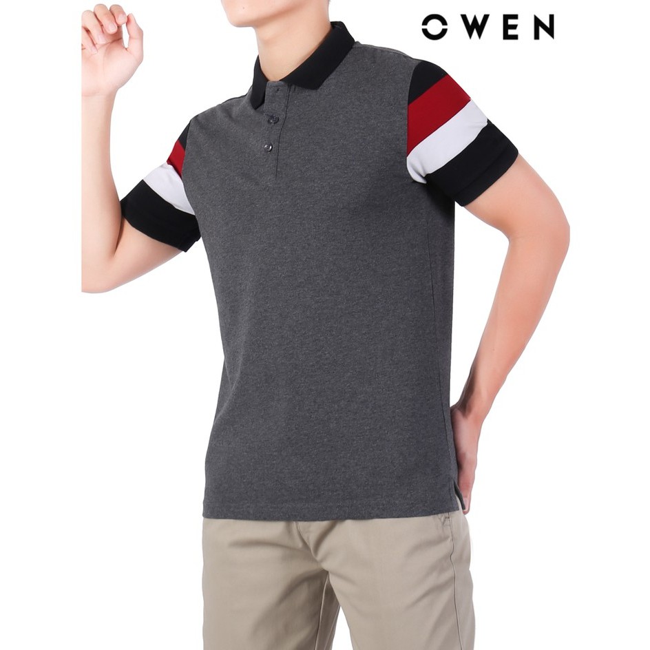 Áo polo ngắn tay Owen Bodyfit Xám - APV21838 | BigBuy360 - bigbuy360.vn
