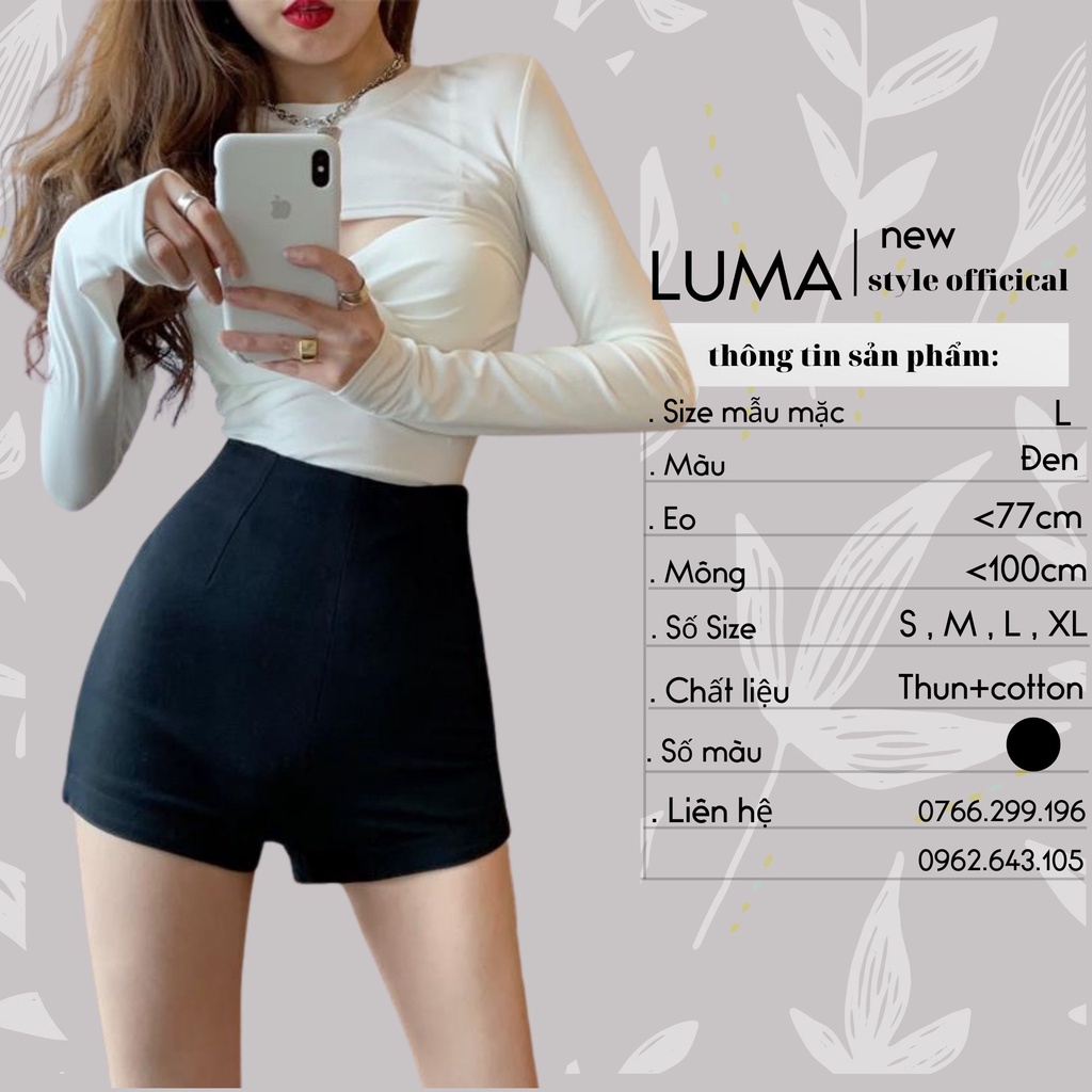 Quần short dance lưng cao co dãn ,Quần đùi cạp liền nữ LUMA 021