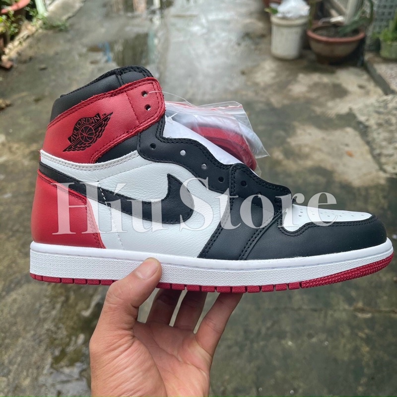 (Híu)Giầy Thể Thao Air Jordan Retro High |Đen Đỏ Trắng|Da Đẹp