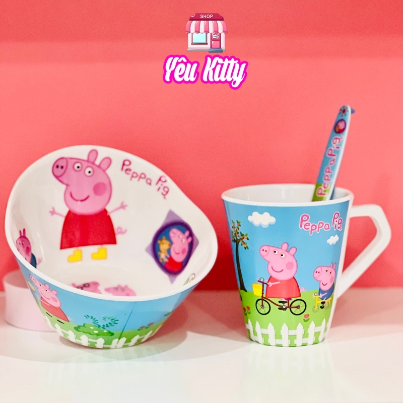 COMBO TÔ MUỖNG LY PEPPA PIG