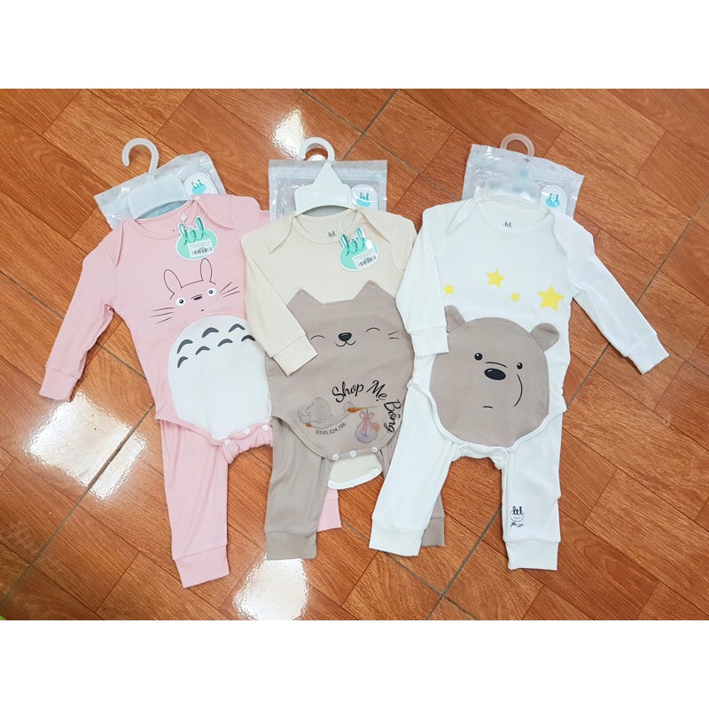 Bộ bodychip kèm quần LittleLove LiL chất tăm cho bé