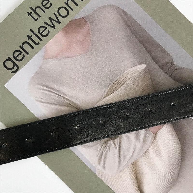 Thắt Lưng Da Pu Khóa Kim Loại Tròn Thời Trang Cho Nữ