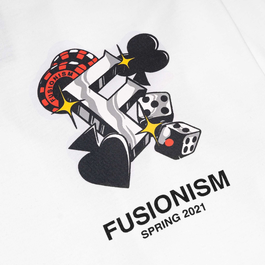 Áo thun Tay Dài Long Sleeve in hình Black Jack Fusionism - Màu Trắng Đen - Unisex - Form Oversize