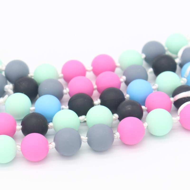 20 Hạt Silicon Tròn Không BPA Làm Đồ Trang Sức Ngậm Mọc Răng DIY Mới