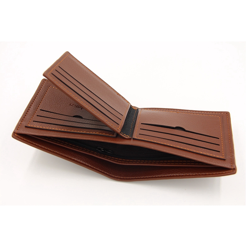 Ví da PU mềm kiểu ngắn thời trang cho nam