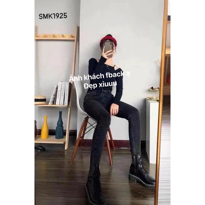 SMK1925- QUẦN JEANS NỮ ỐNG BÓ