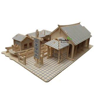 Đồ chơi lắp ráp gỗ 3D Mô hình Nhà cổ J085