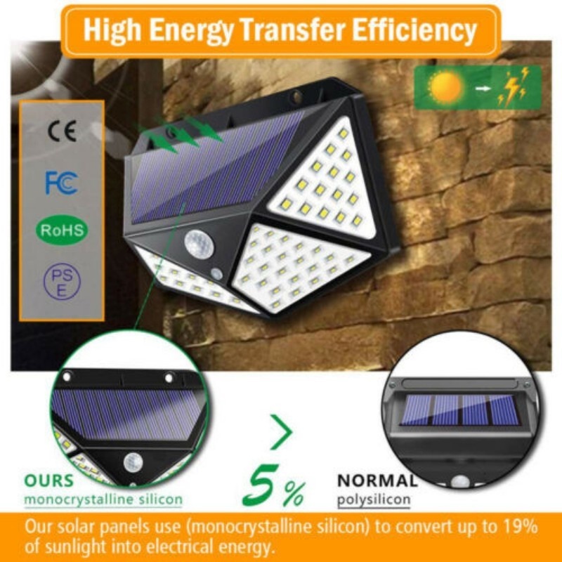 1 Đèn LED Năng Lượng Mặt Trời Cảm Biến Chuyển Động Chống Nước Trang Trí Sân Vườn Ngoài Trời