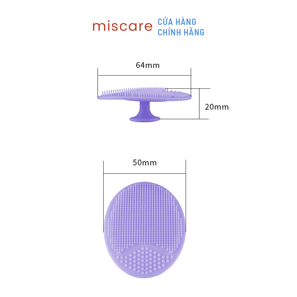 Cọ rửa mặt mini Miscare, đầu cọ silicone cao cấp siêu mềm, an toàn và phù hợp với mọi loại da
