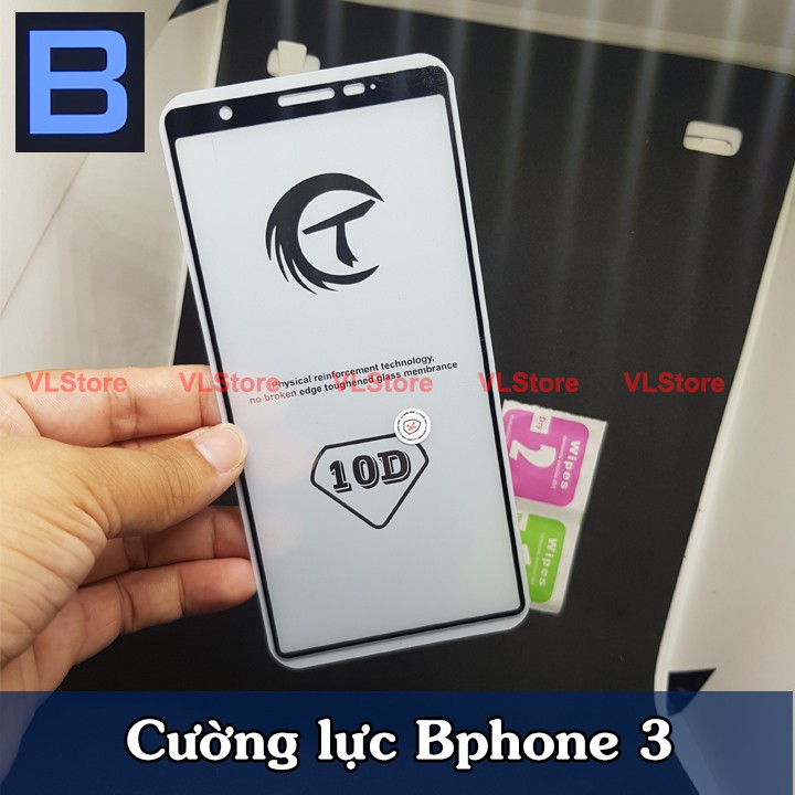 Kính cường lực Bphone 3, Bphone 3 Pro Full màn hình không bọt khí