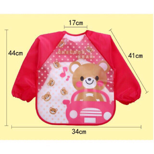 Áo yếm ăn dặm chống thấm dài tay cho bé BQSHOP