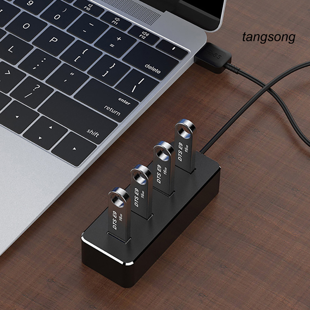 Hub Chia 4 Cổng Usb 3.0 Tốc Độ Cao Cho Macbook Máy Tính