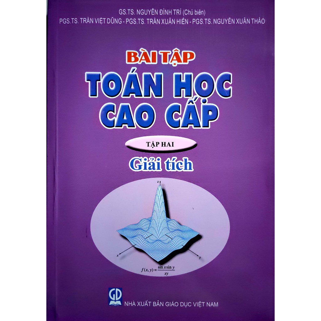 Sách Bài tập Toán Học Cao Cấp Tập 2: Giải tích (màu tím)