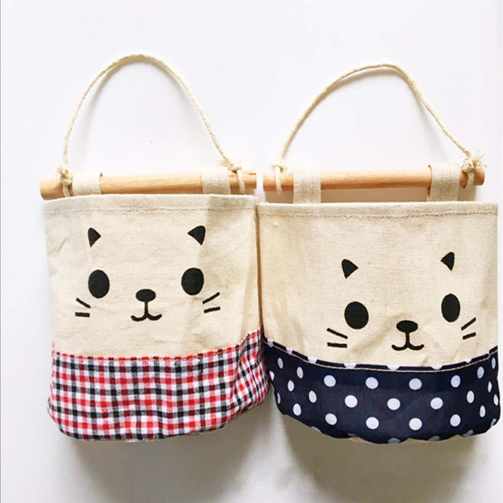 Cartoon Hanging Pocket Storage Bag Organizer Closet Rack Hangers Closet