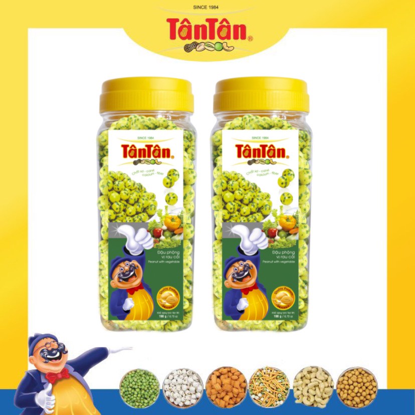 Combo 2 Hũ Đậu Phộng Vị Rau Cải Tân Tân 190g