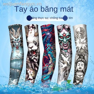 Ống tay áo rời chống nắng in họa tiết hình xăm nam tính
