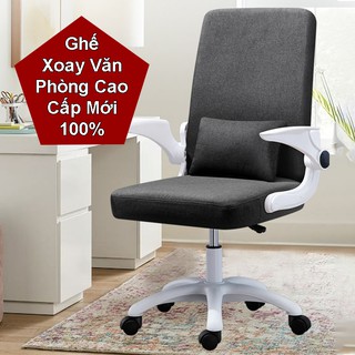 Ghế Xoay Văn Phòng Cao Cấp, Bền Bỉ - Ghế Văn Phòng Kiểu Dáng Mới Có Tựa Lưng - Bảo Hành 1 Năm