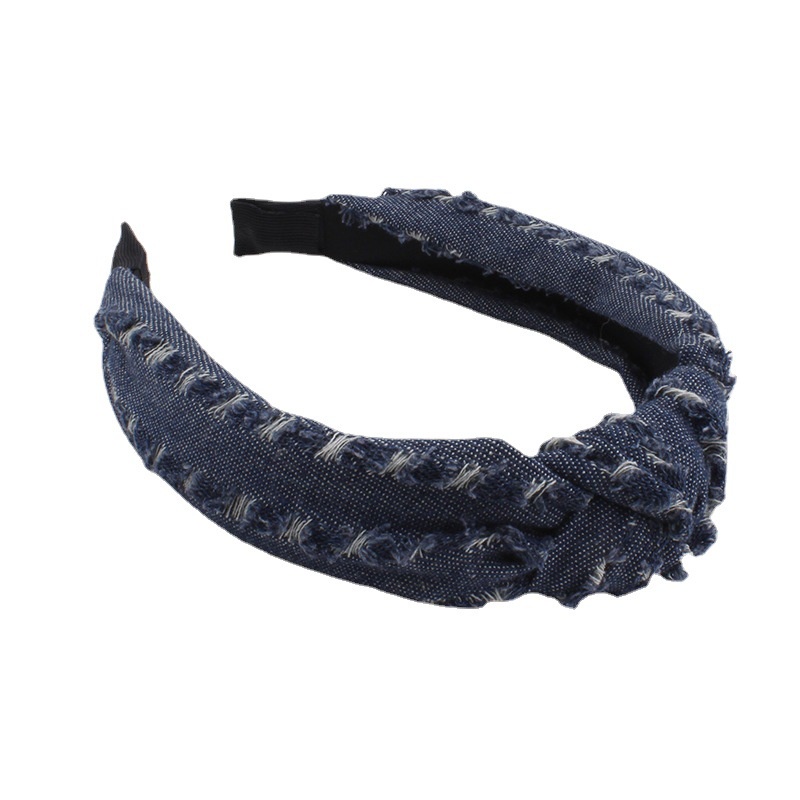 1 Băng Đô Denim Thắt Nút Thể Thao Thời Trang Mùa Hè Cho Nữ