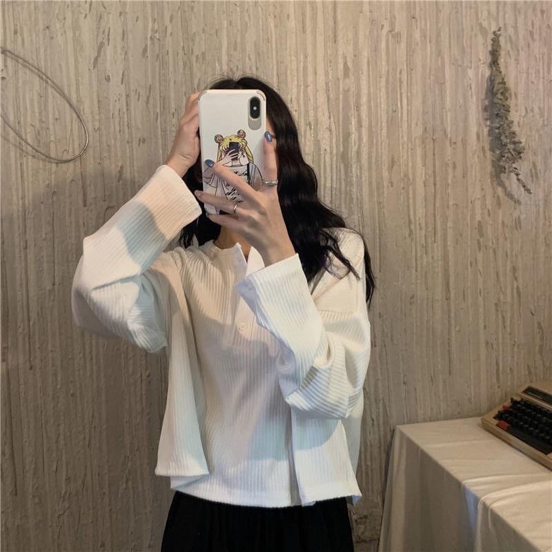 [KÈM ẢNH THẬT] ÁO THU ĐÔNG DÀI TAY VINTAGE LÓT BÔNG