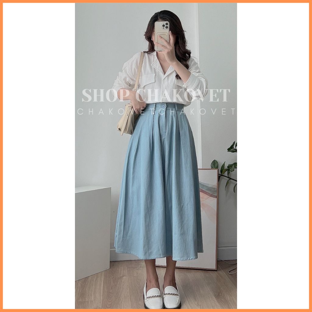 Áo sơ mi nữ dài tay Uzzang Vintage A8423 Áo đũi cổ Vest xẻ tà giả túi học sinh, công sở mặc siêu đẹp - CHAKOVET