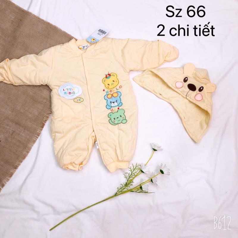 Body chần bông- body ủ mặc đại hàn, trời lạnh cho trẻ sơ sinh 6-9 tháng