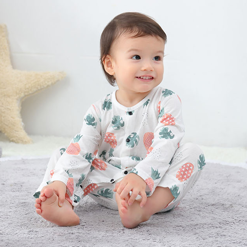 Jumpsuit Cotton Họa Tiết Hoạt Hình Cho Bé