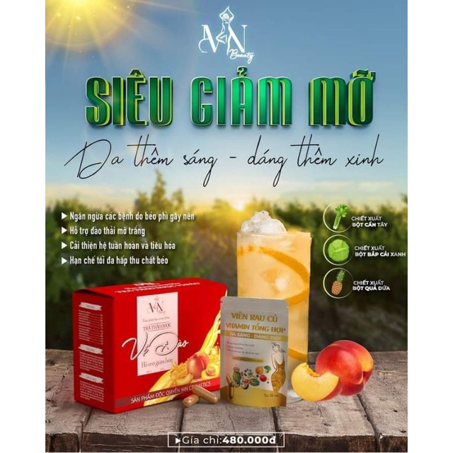 Trà Đào Giảm Cân Đông Anh Chính Hãng Mua 1 Tặng 1 Detox